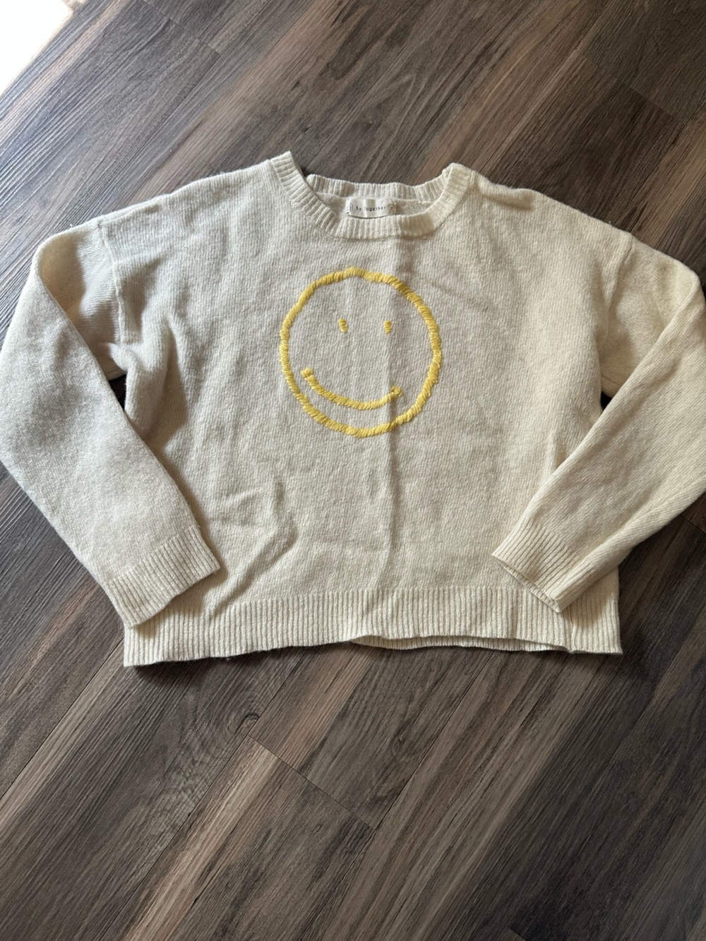 By Together Wool Blend Smiley Face Sweater